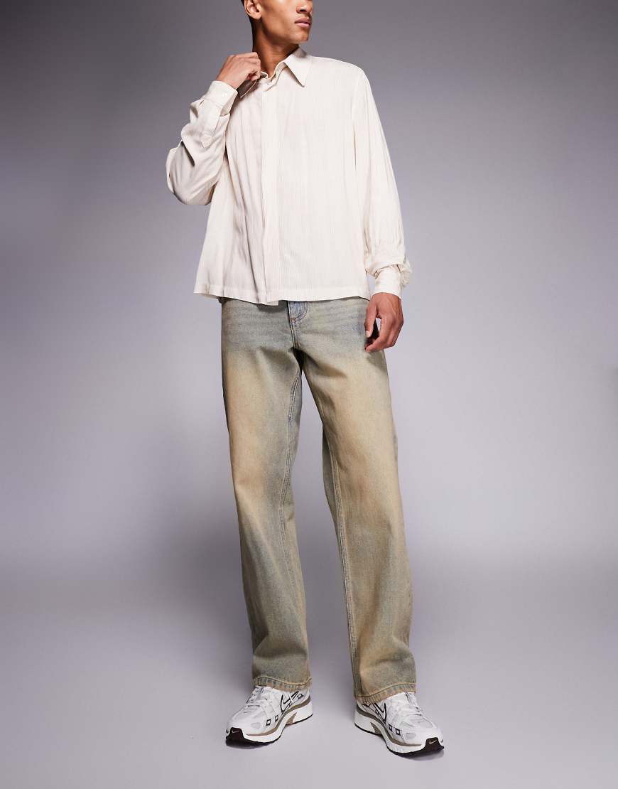 Good For Nothing - Weite Jeans in blauer Sand-Waschung von Good For Nothing