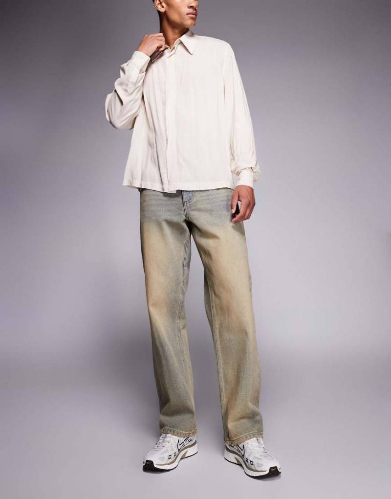 Good For Nothing - Weite Jeans in blauer Sand-Waschung von Good For Nothing