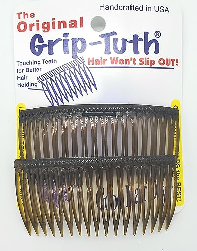 Grip-Tuth Kämme – Set mit 2 Seitenkämmen – Haarkämme für alle Haartypen – dekoratives & Haarstyling-Accessoire für Damen (9,5 cm breit) von Good Hair Days