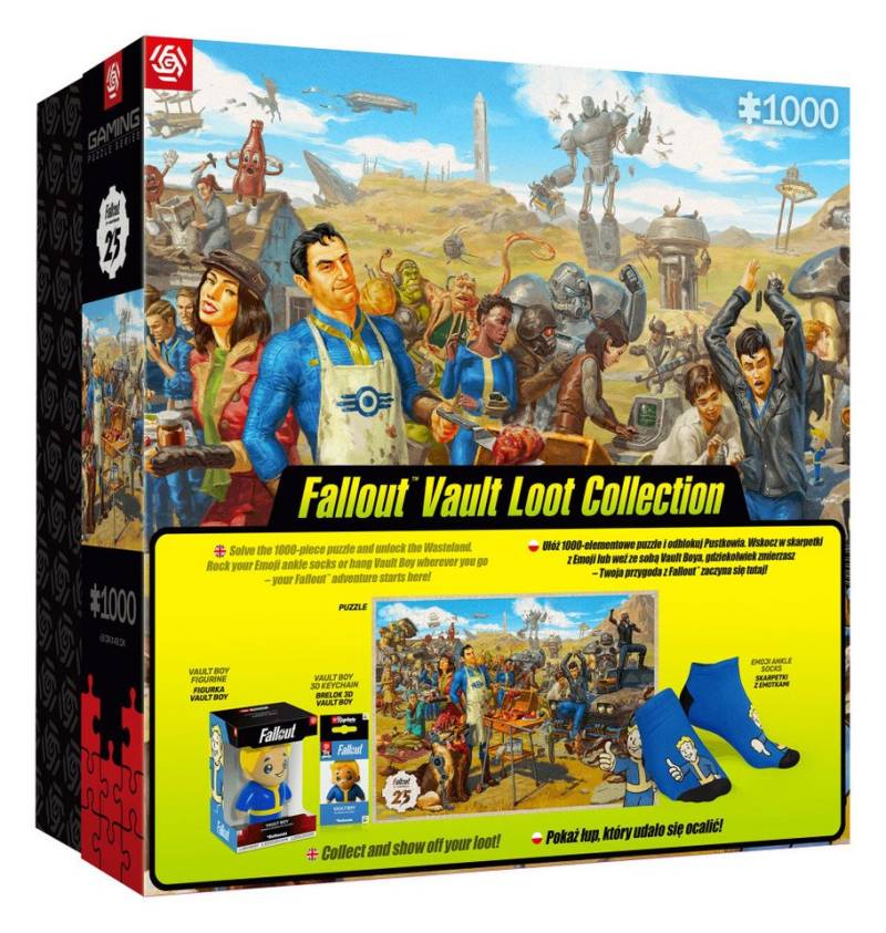 Good Loot Schlüsselanhänger Fallout Geschenkset Fallout Vault Loot Collection (Puzzle, Socken, Fig von Good Loot