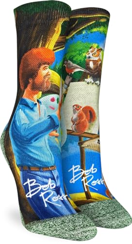 Good Luck Sock Damen Bob Ross Socken Erwachsene, Bob Ross, Malerei, Einheitsgröße von Good Luck Sock