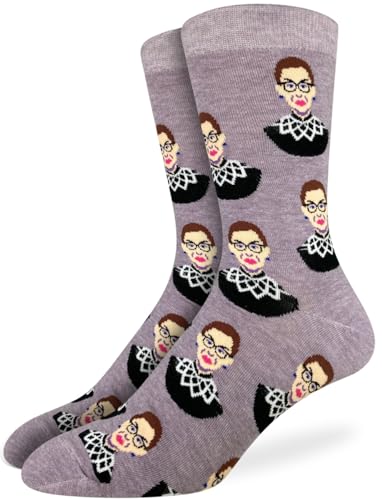 Good Luck Sock Herren Ruth Bader Ginsburg Socken für Erwachsene, Schuhgröße 40-47 - Violett - von Good Luck Sock