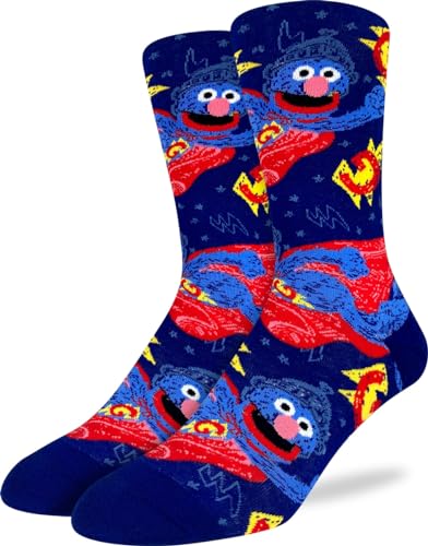 Good Luck Sock Herren Sesamstraße Socken Erwachsene, Sesamstraße, Super Grover, Einheitsgre von Good Luck Sock