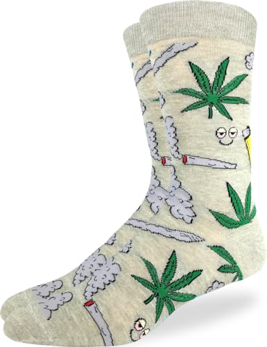 Good Luck Sock Herrensocken, Marihuana-Motiv, grün, für Erwachsene, Schuhgröße 39-46 (US-Größe 7-12) von Good Luck Sock