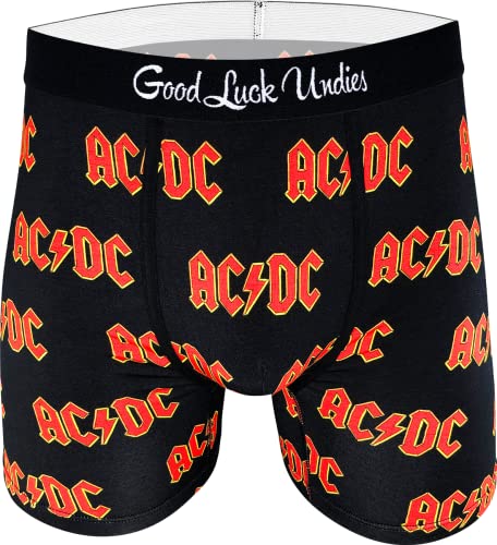 Good Luck Undies AC/DC Boxershorts für Herren, AC/DC, Logo, Large von Good Luck Sock