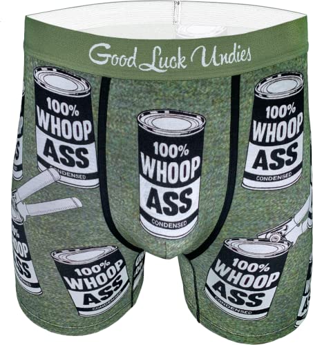 Good Luck Undies Herren Boxershorts, Dose Whoopass, Large von Good Luck Sock