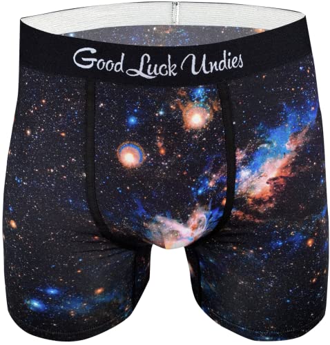 Good Luck Undies Herren Nebula Boxer Brief Unterwäsche - Schwarz - Large von Good Luck Sock