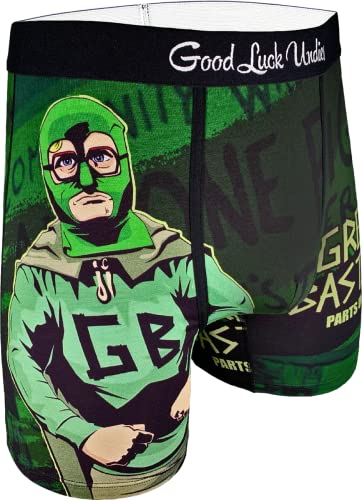 Good Luck Undies Herren Trailer Park Jungen Boxershorts Unterwäsche, Trailer Park Boys Green Bastard, Large von Good Luck Sock