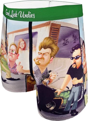 Good Luck Undies Herren Trailer Park Jungen Boxershorts Unterwäsche, Trailer Park Jungen Cartoon, Large von Good Luck Sock