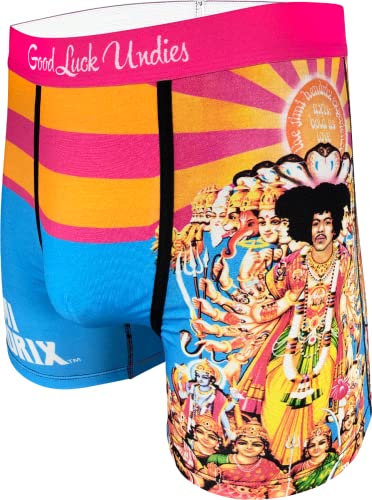 Good Luck Undies Jimi Hendrix Boxershorts für Herren, Jimi Hendrix, Bold as Love, X-Large von Good Luck Sock