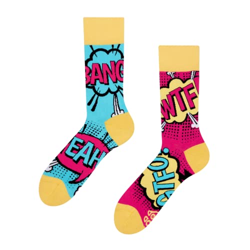 Good Mood Comics Buntes Design-Geschenk Socken 1 Paar von Dedoles