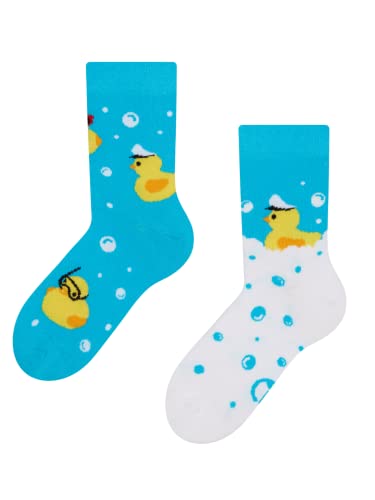 Dedoles Socken Kinder Mädchen Jungen Baumwolle viele lustige Designs Weihnachtssocken 1 Paar, Farbe Blau, Motiv Captain Duck, Gr. 27-30 von Dedoles