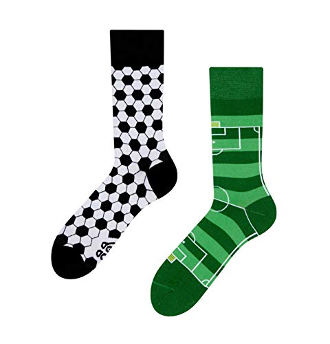 Good Mood Fußball Buntes Design-Geschenk Socken 1 Paar, Mehrfarbig, UK6-8/EU39-42/US7-9 von Good Mood