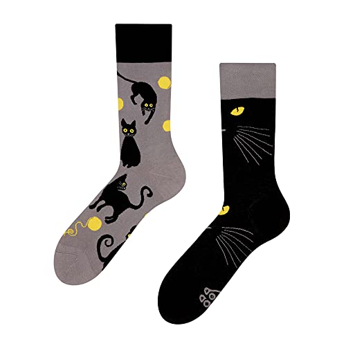 Good Mood Katzen Buntes Design-Geschenk Socken 1 Paar, Mehrfarbig, UK3-5/EU35-38/US4-6 von Dedoles