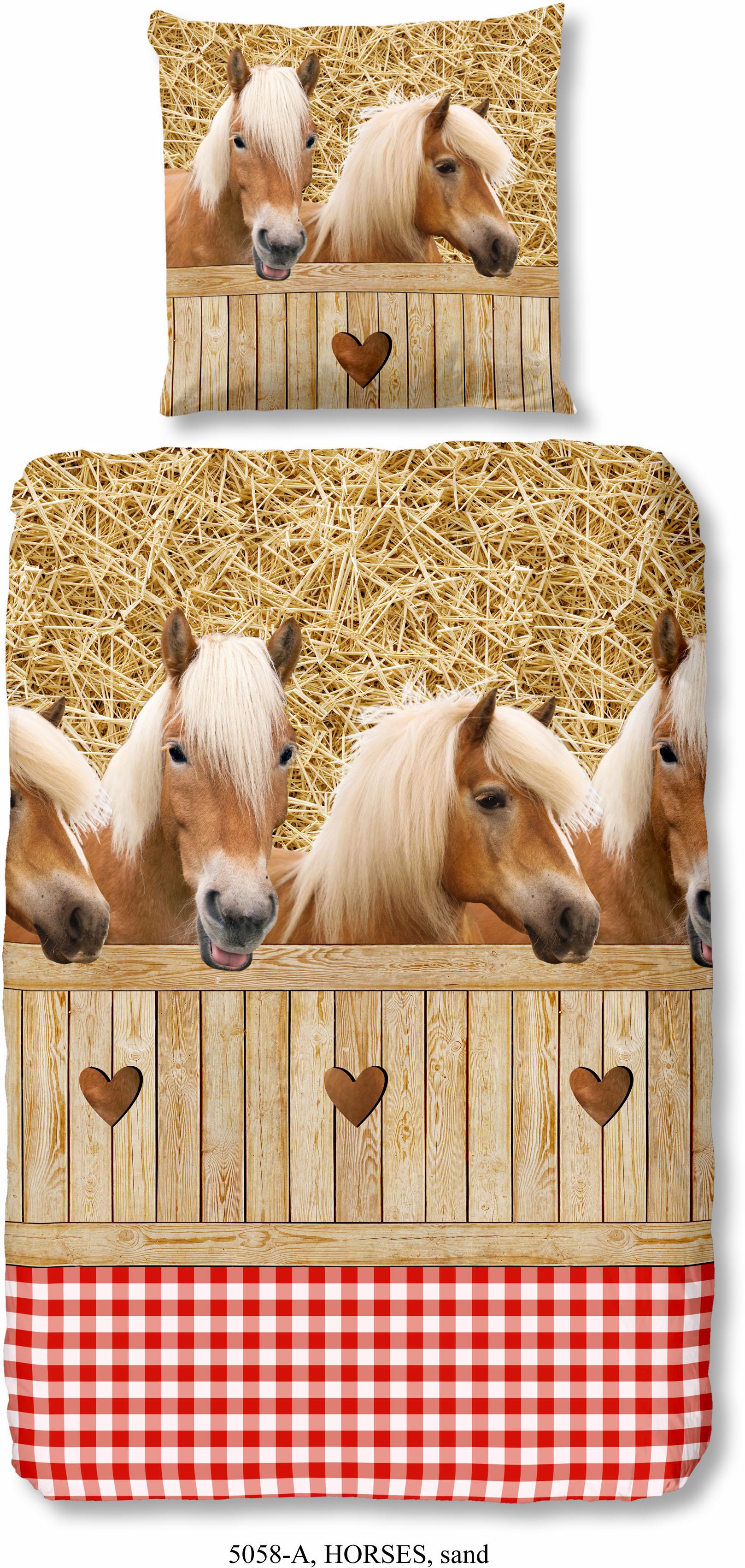 good morning Kinderbettwäsche "Haflinger", (2 tlg.), mit Pferdemotiven von Good Morning