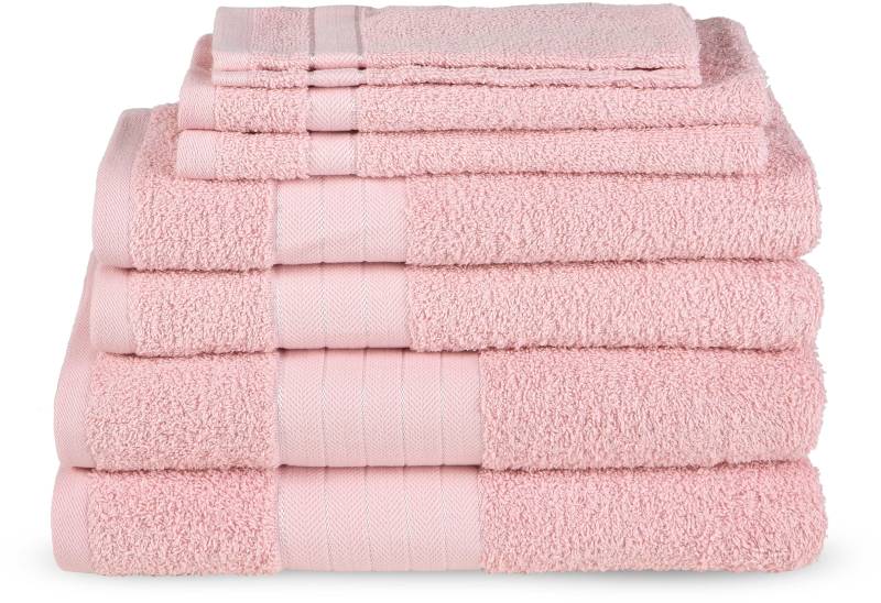 good morning Handtuch Set "Uni" Baumwolle, Walkfrottee, Bordüre, 500 GSM,Einfarbig, ohne Aufhängung von Good Morning