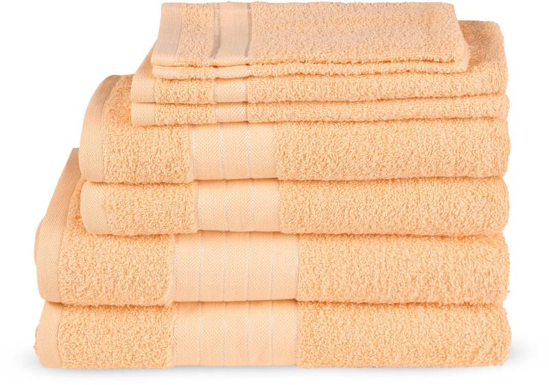 good morning Handtuch Set "Uni" Baumwolle, Walkfrottee, Bordüre, 500 GSM,Einfarbig, ohne Aufhängung von Good Morning