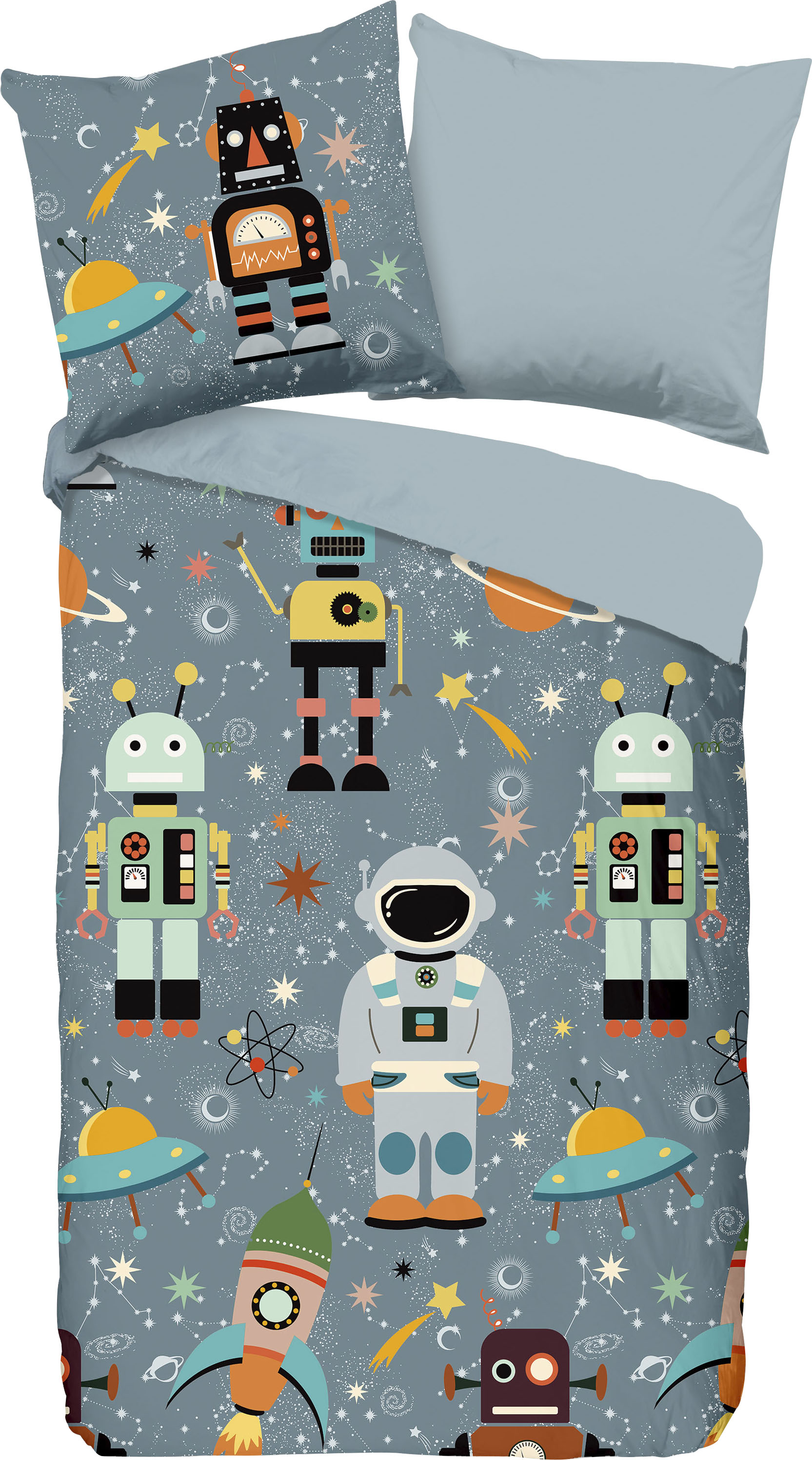 good morning Kinderbettwäsche "Spacemen", (2 tlg.), mit Astronauten von Good Morning