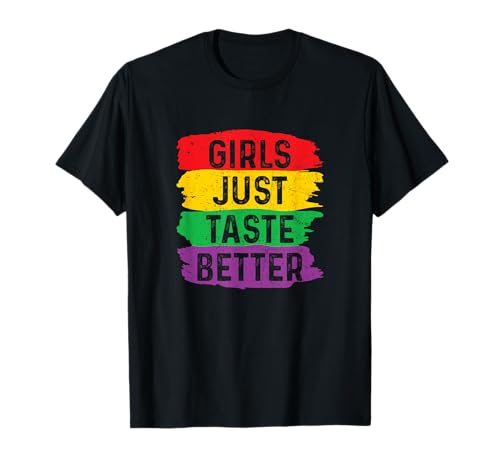 Mädchen schmecken einfach besser Lustige Shirts LGBT Bi LGBTQA++ T-Shirt Mädchen schmecken einfach besser Lustige Shirts LGBT Bi LGBTQA++ T-Shirt von Good Rooster