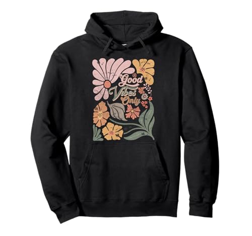 Boho Retro Lustiges Zitat Good Vibes Only Men Women Pullover Hoodie von Good Vibes Only Saying