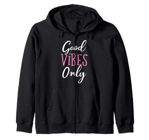 Good Vibes Only T-Shirt - Weiß und Rosa, Damen & Mädchen Kapuzenjacke Good Vibes Only T-Shirt - Weiß und Rosa, Damen & Mädchen Kapuzenjacke von Good Vibes Only T-Shirt Co.