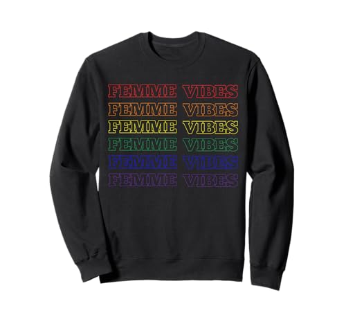 Femme Vibes Energiegleichheit für Frauen, Vintage-Stil, Regenbogen, Sommer Sweatshirt Femme Vibes Energiegleichheit für Frauen, Vintage-Stil, Regenbogen, Sommer Sweatshirt von Good Vibes Tribe Tees