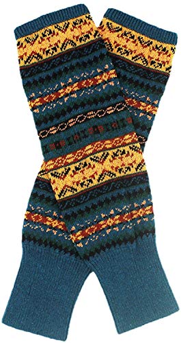 Beinstulpen 1 Paar legwarmer verdicken Wollen Stricken Stulpen für Herbst und Winter (blue) von Good partner