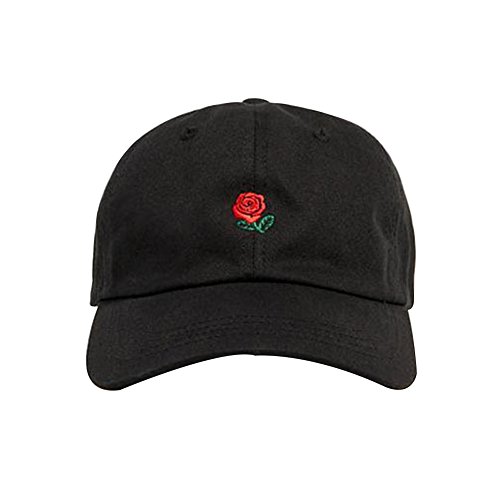 Good01 The Hundreds Rose bestickte Baseballmütze Fashion 2018 Einzigartige verstellbare bestickte Rose Casual Hats Gr. One Size, Schwarz von Good01