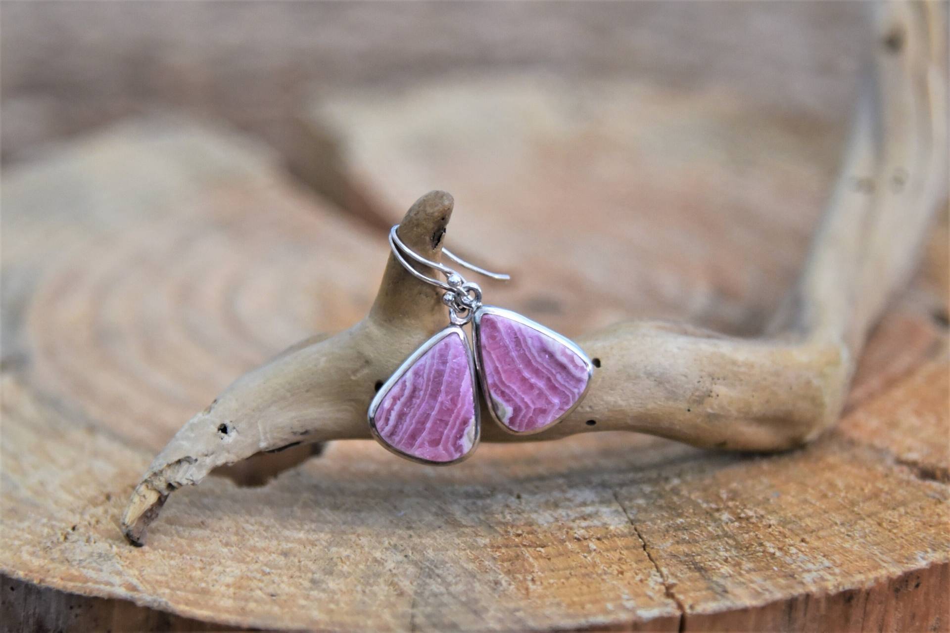 sterling Silber Rhodochrosit Ohrringe sterling Silber Rhodochrosit Ohrringe von GoodKarmaJewelrySD