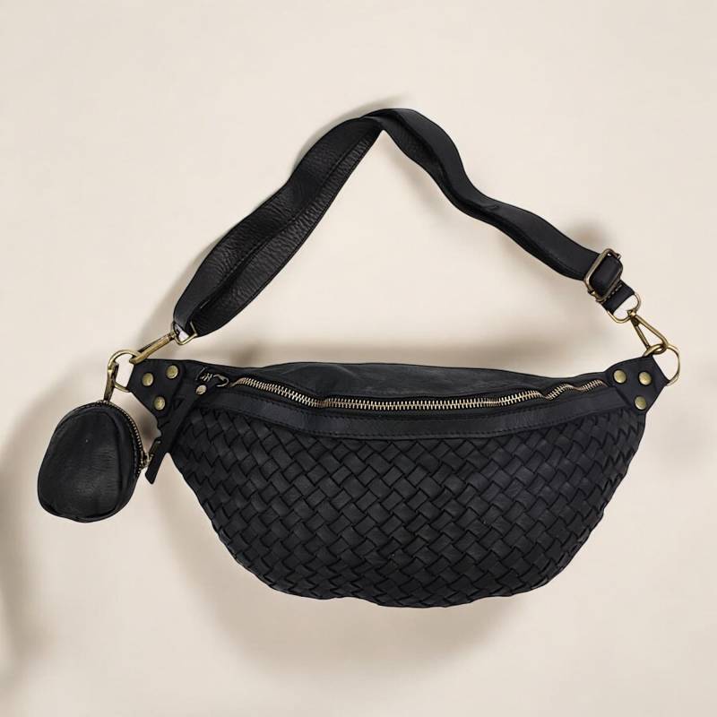 Geflochtene Ledertasche, Gürteltasche, Luxus Leder, Crossbody Bag, Bauchtasche Groß, Umhängetasche Für Damen, Tasche Geflochten, Geschenke von GoodLeather4You