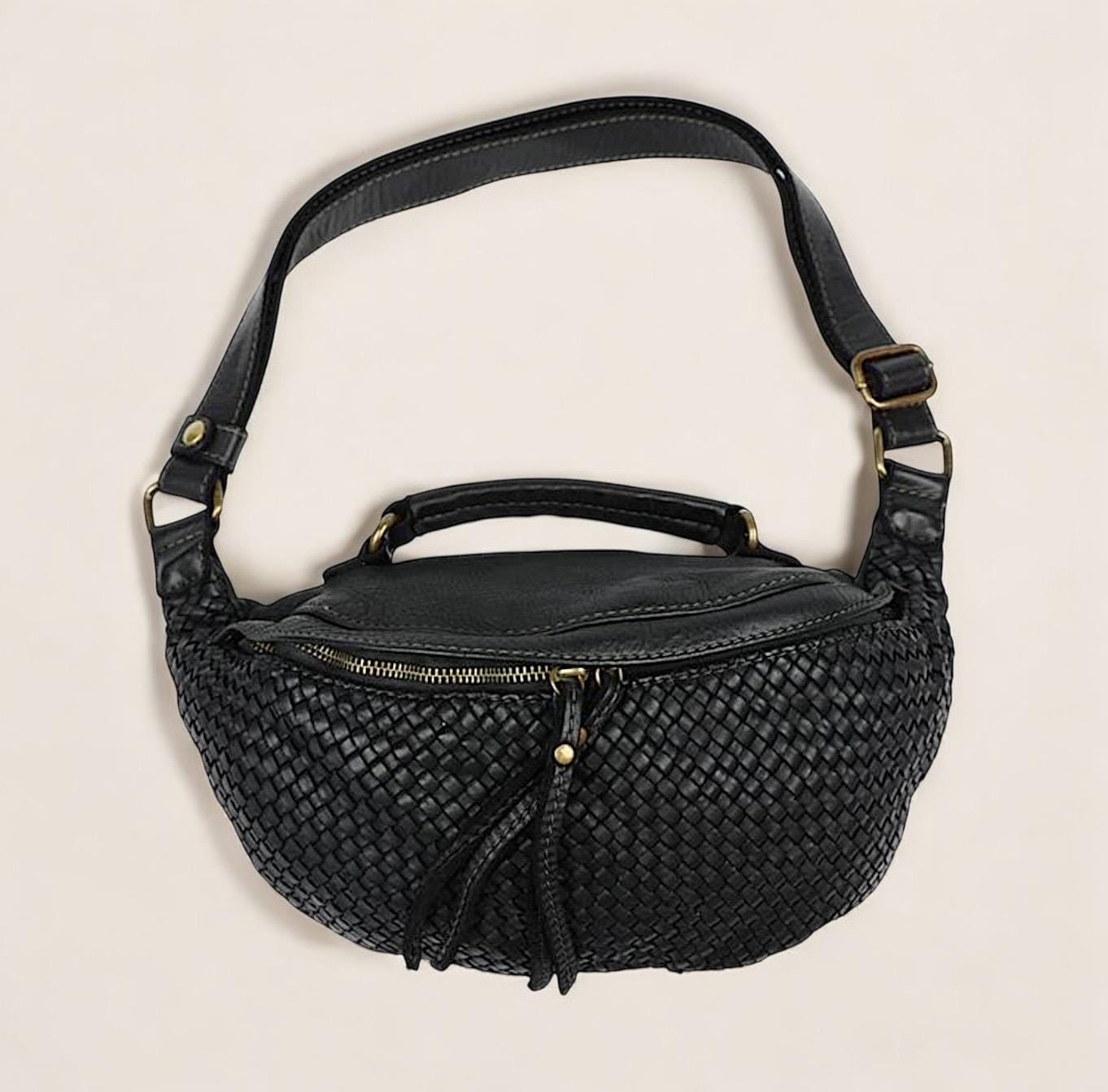 Geflochtene Tasche, Tasche Geflochten, Bauchtasche Leder, Bauchtasche Damen, Crossbody Bag, Umhängetasche Weiche Ledertasche von GoodLeather4You