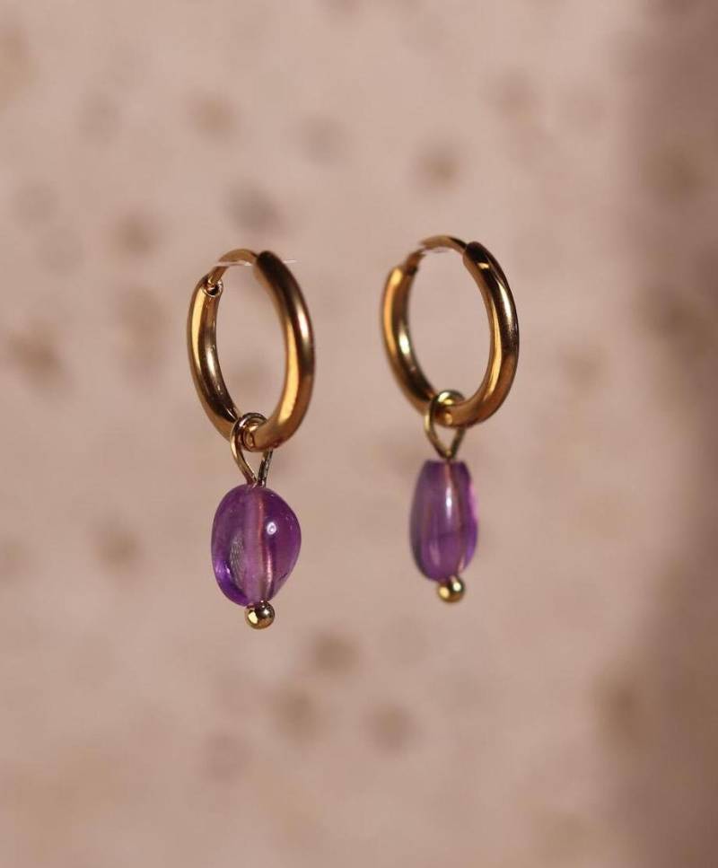 Goodloverz Nature Collection Creolen 14K Vergoldet Mit Amethyst Goodloverz Nature Collection Creolen 14K Vergoldet Mit Amethyst von GoodLoverz