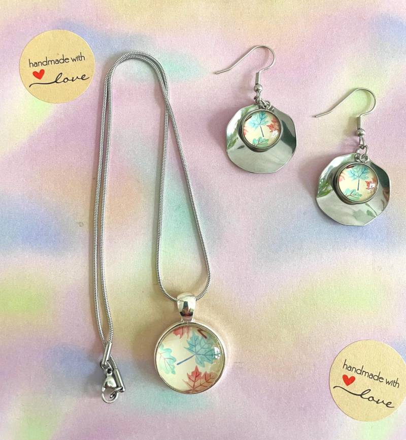 Schmuck Sets Herbst Aus Cabochon Steinen & Edelstahl Schmuck Sets Herbst Aus Cabochon Steinen & Edelstahl von GoodMoodSchmuck
