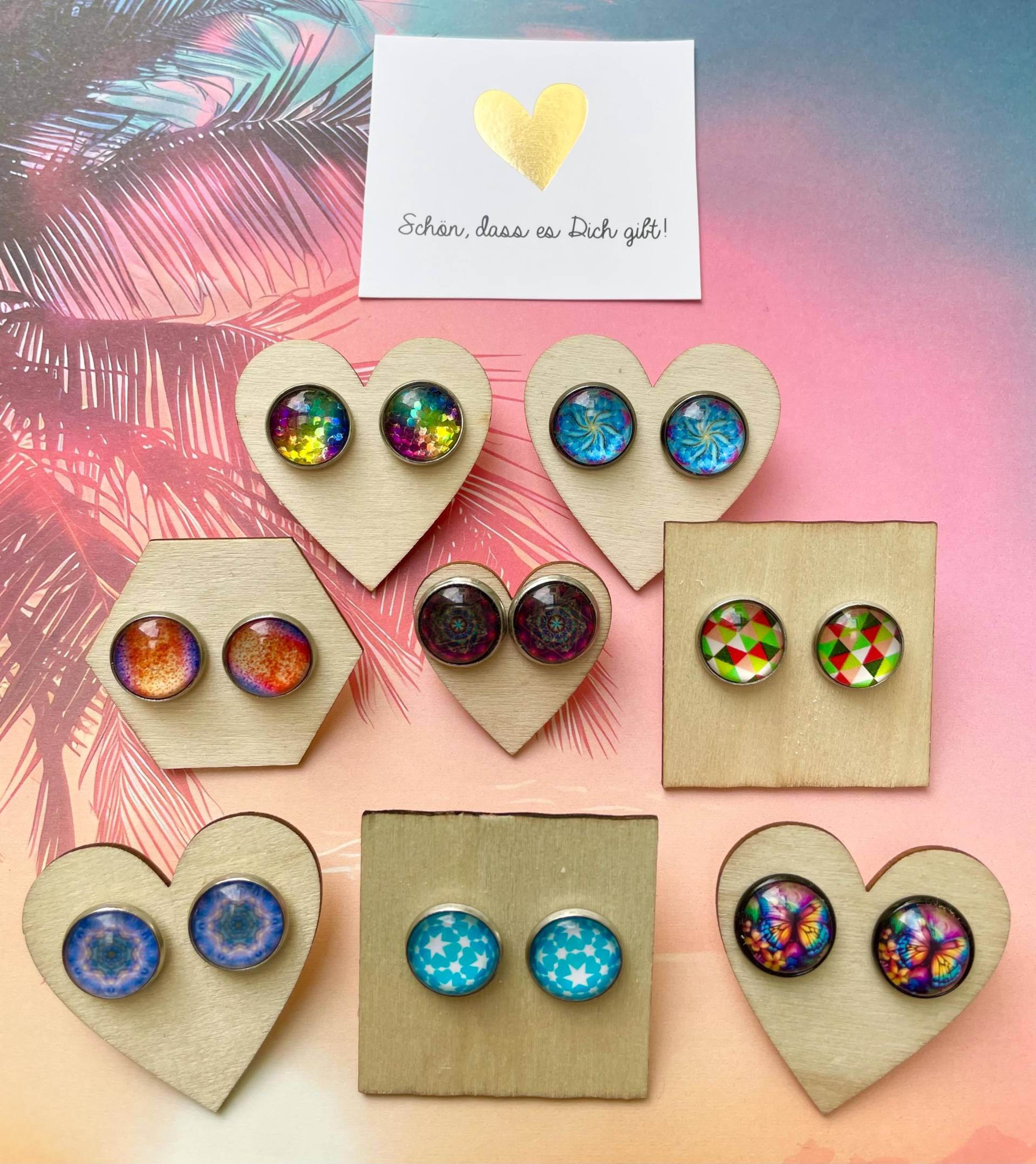 Ohrstecker Aus Cabochon Steinen & Edelstahl Ohrstecker Aus Cabochon Steinen & Edelstahl von GoodMoodSchmuck