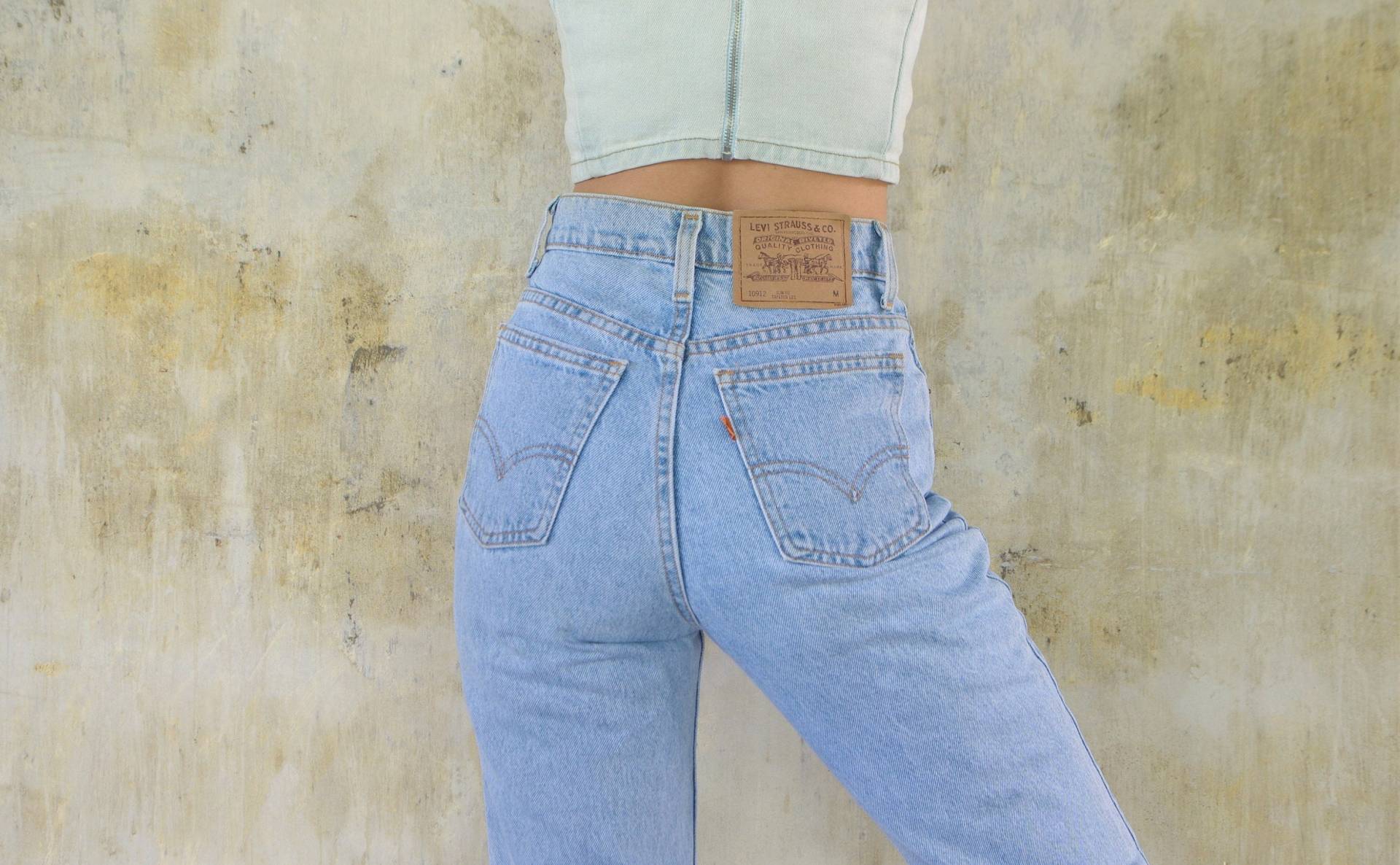 Perfekt, Verblasste Jeans, Vintage Levis 512-912 Slim Fit Größe 3 W23 W24 L 30, 5, High Waist, Für Frauen, Retro, Made in Usa von GoodOldTimeArt