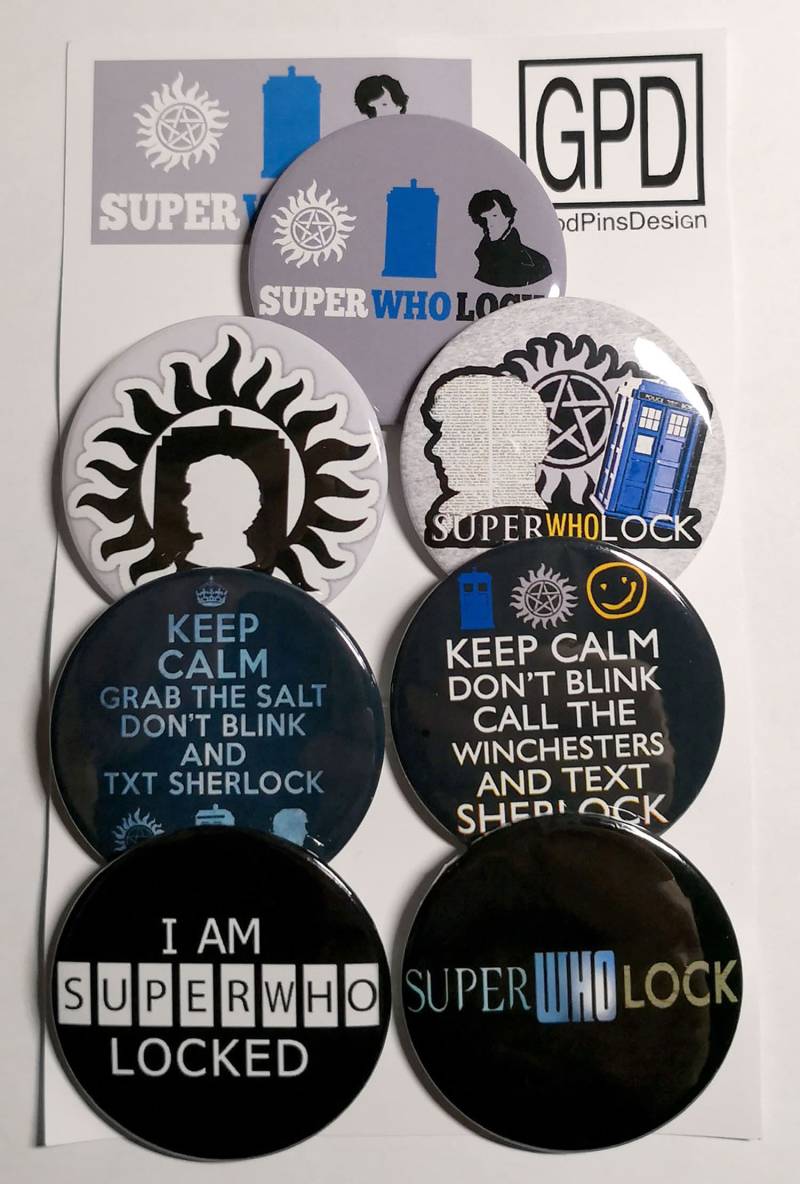 Superwholock Pins, Kühlschrankmagnete, Pinrücken von GoodPinsDesign