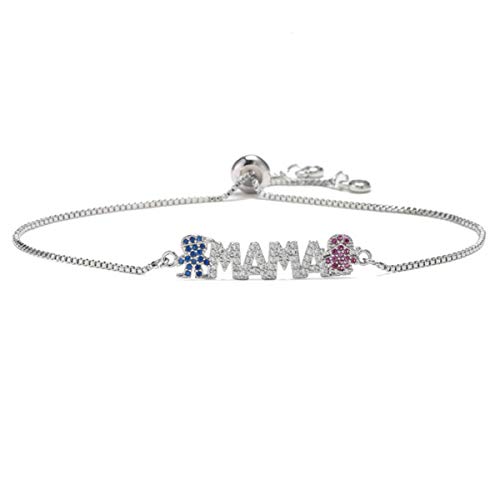 Modisches Damen-Charm-Armband mit Kristallen, Gliederarmband für Muttertag, Einheitsgröße, Kupfer, Kupfer Modisches Damen-Charm-Armband mit Kristallen, Gliederarmband für Muttertag, Einheitsgröße, Kupfer, Kupfer von Goodbag