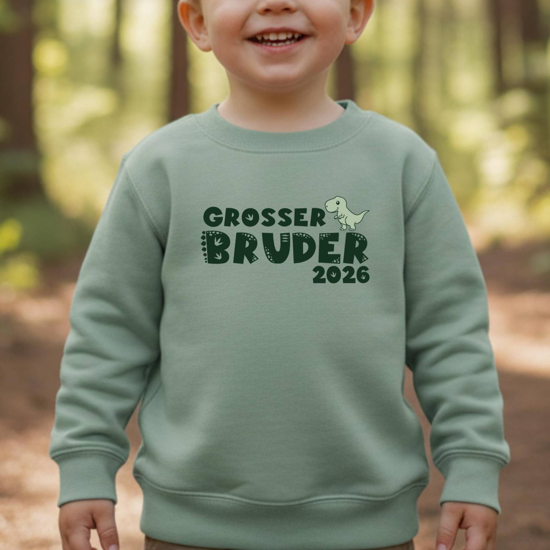 Dino Pullover "Großer Bruder 2026" Oder Wunschtext I 4 Sweatshirt Farben Geschenk Großer Verkündung Zweite Schwangerschaft von GoodbyeSocks