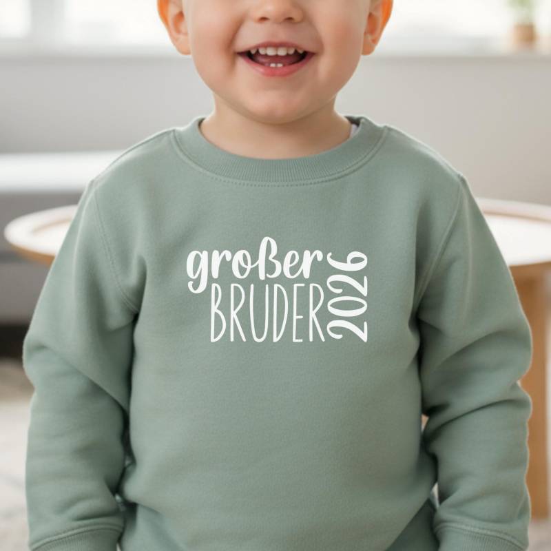 Pullover "Großer Bruder 2026" Oder Wunschtext I Wähle Aus 4 Sweatshirt Farben Geschenk Für Großen Verkündung 2. Kind von GoodbyeSocks