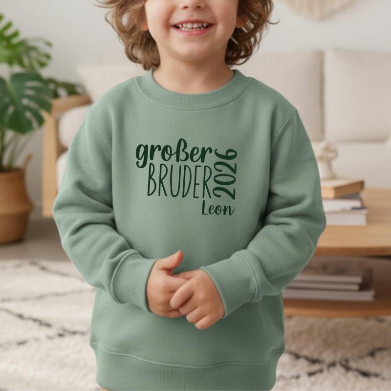 Pullover "Großer Bruder 2026" Oder Wunschtext, Personalisierbar Mit Name I 3 Druckfarben Geschenk Großer Verkündung Zweites Kind Pullover "Großer Bruder 2026" Oder Wunschtext, Personalisierbar Mit Name I 3 Druckfarben Geschenk Großer Verkündung Zweites Kind von GoodbyeSocks