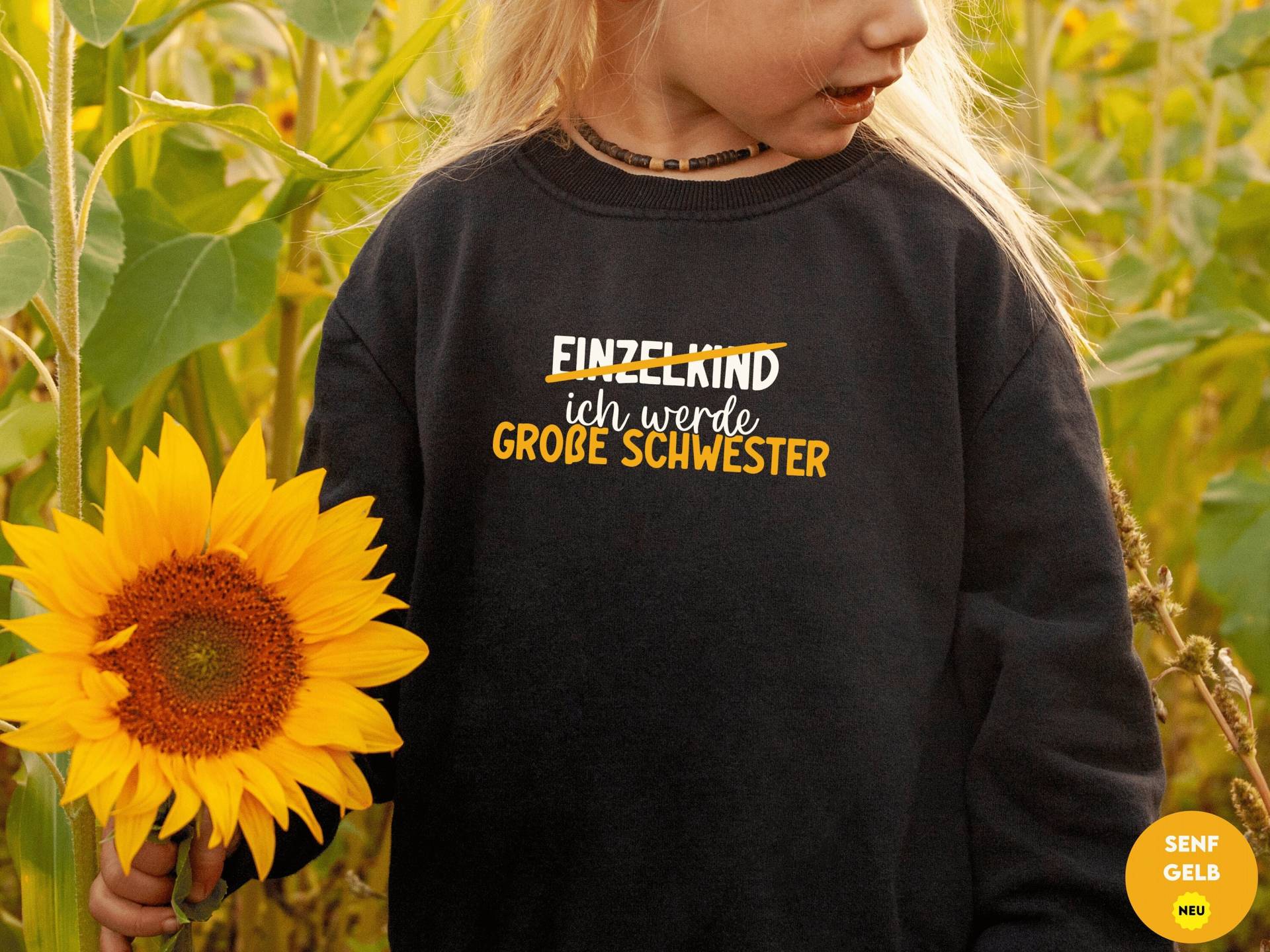 Schwarzer Pulli "Einzelkind/Ich Werde Große Schwester 2024" I Verkündung Zweites Kind Sweatshirt Geschenk Für Schwarzer Pulli "Einzelkind/Ich Werde Große Schwester 2024" I Verkündung Zweites Kind Sweatshirt Geschenk Für von GoodbyeSocks