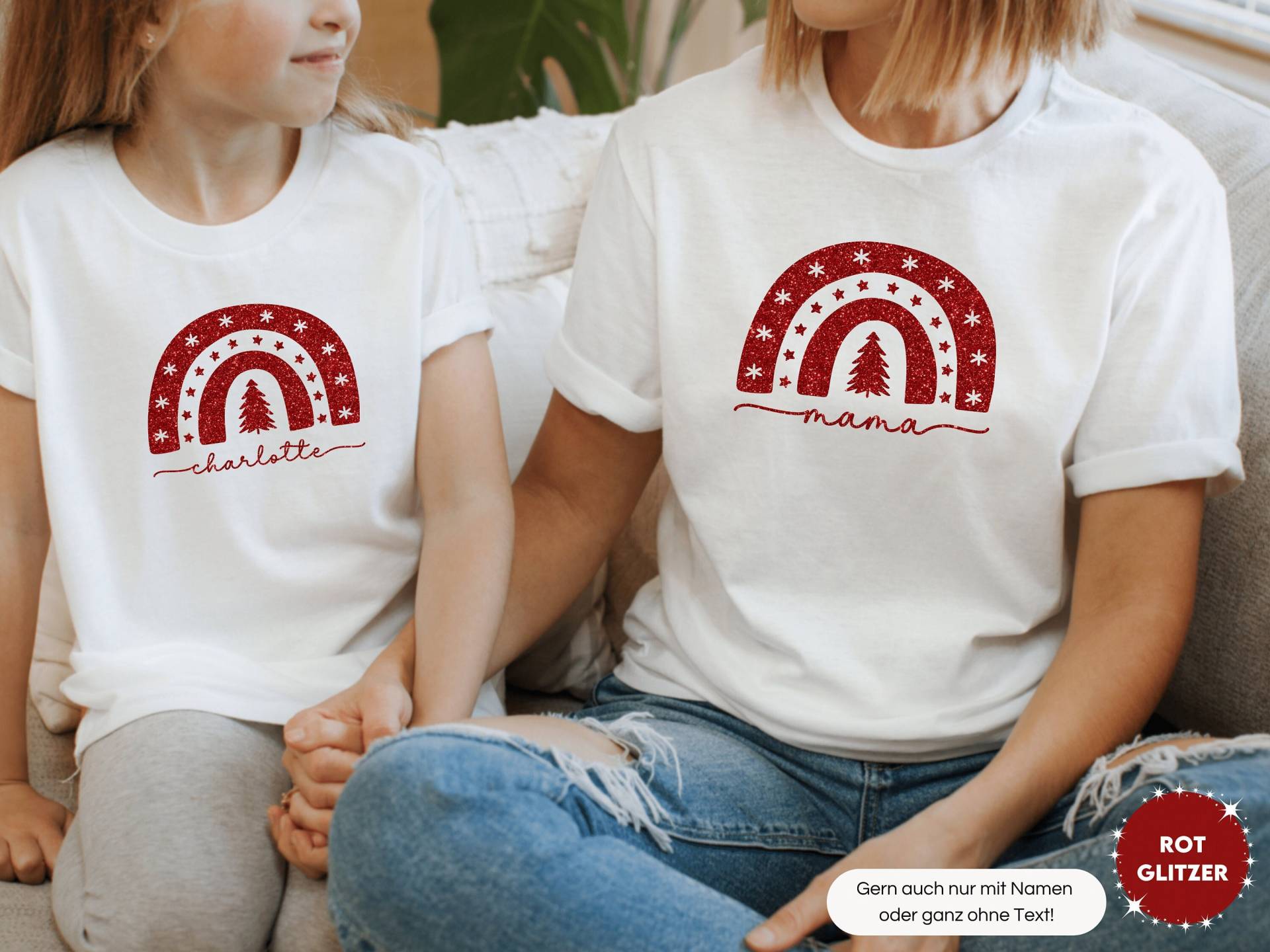 T-Shirt Oder Baby Body Mit Weihnachtlichem Regenbogen I Zu Familien Outfit Kombinierbar Personalisiert Name Wunschtext T-Shirt Oder Baby Body Mit Weihnachtlichem Regenbogen I Zu Familien Outfit Kombinierbar Personalisiert Name Wunschtext von GoodbyeSocks