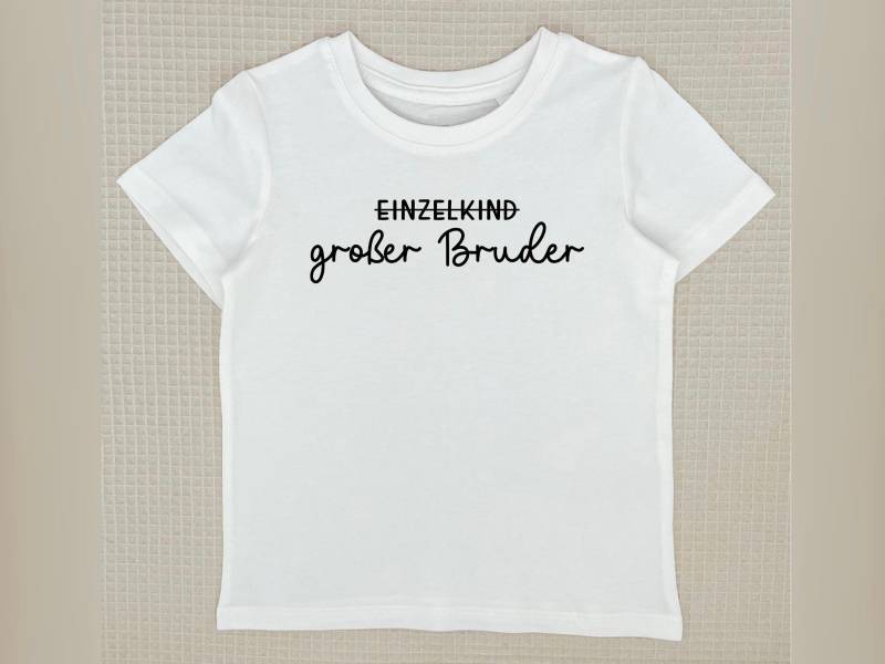 Weißes T-Shirt Oder Baby Body "Großer Bruder" "Große Schwester" I Kein Einzelkind Mehr Schwangerschaftsverkündung Zweites Kind von GoodbyeSocks