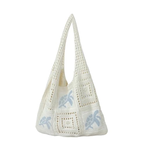 Goodfugui Stroh-Strandtasche für Damen, trendige Handtasche, Tragegriff oben, große Kapazität, Einkaufen, Arbeit, Reisen, Schultertasche, Hobo-Tasche, A5-Blue, 36cm*30cm Goodfugui Stroh-Strandtasche für Damen, trendige Handtasche, Tragegriff oben, große Kapazität, Einkaufen, Arbeit, Reisen, Schultertasche, Hobo-Tasche, A5-Blue, 36cm*30cm von Goodfugui