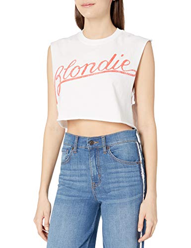 Goodie Two Sleeves Damen Blondie Tilted Logo DIY Whitetank, Weiß, Mittel von Goodie Two Sleeves