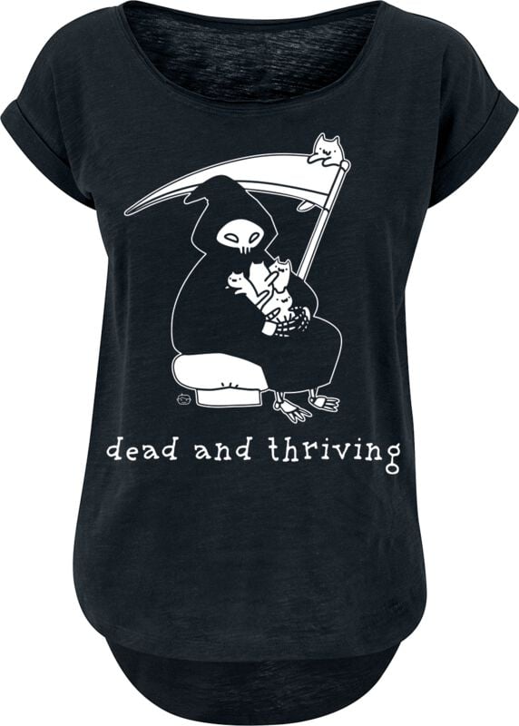 Goodie Two Sleeves Dead And Thriving T-Shirt schwarz in M von Goodie Two Sleeves