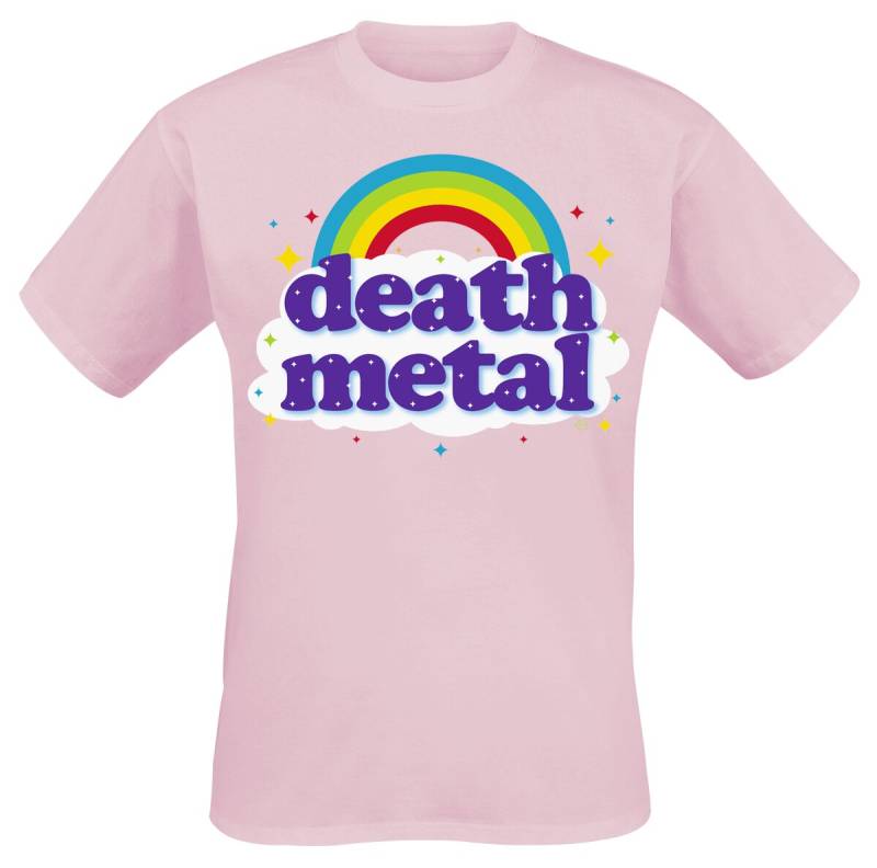 Goodie Two Sleeves Death Metal Rainbow T-Shirt pink in 3XL von Goodie Two Sleeves
