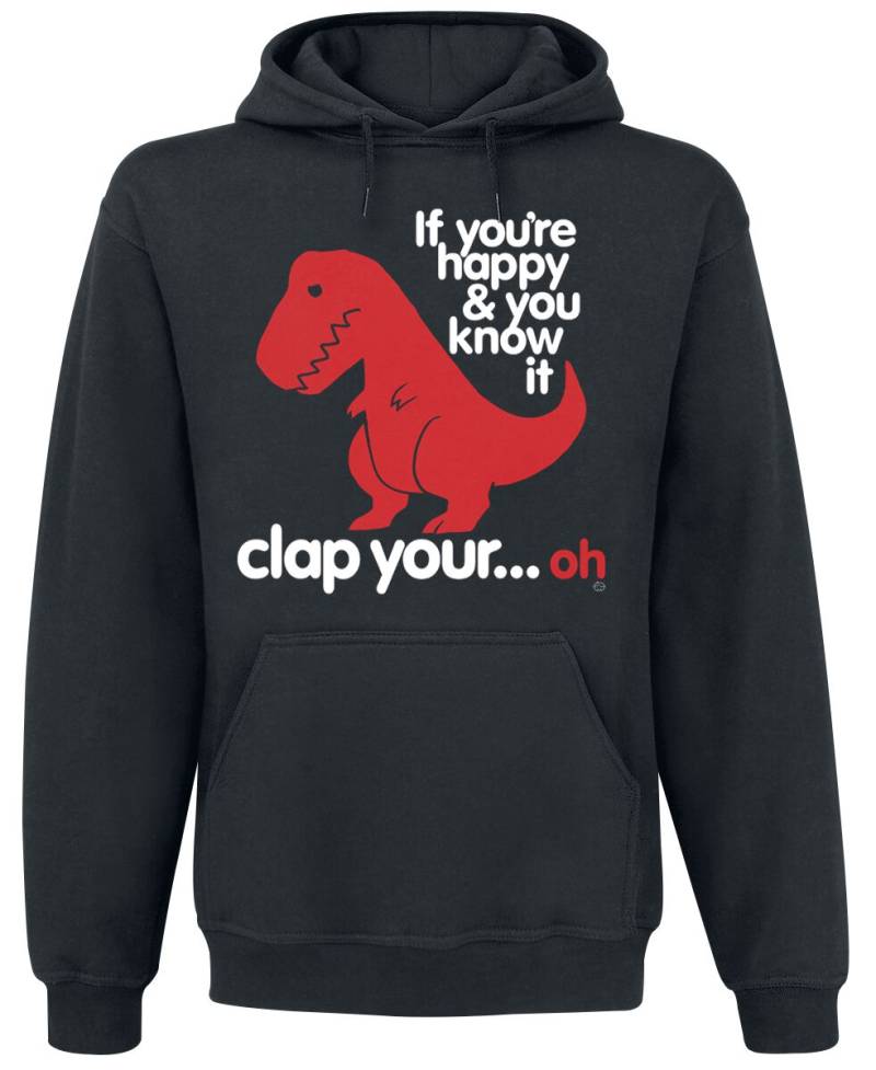 Goodie Two Sleeves Kapuzenpullover - Sad T-Rex - S bis XXL - für Männer - Größe XL - schwarz von Goodie Two Sleeves
