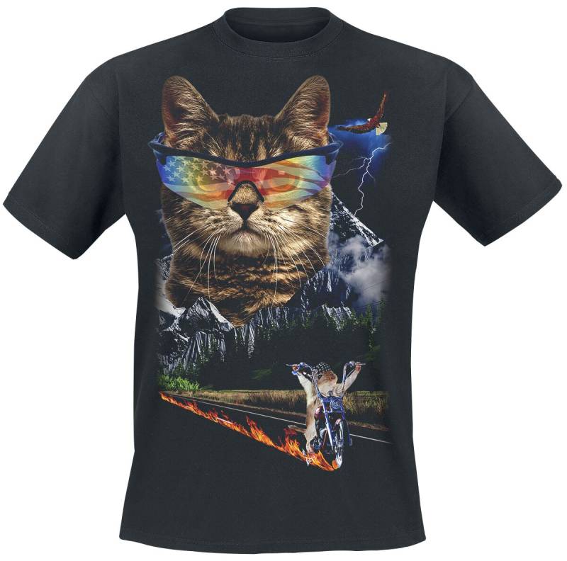 Goodie Two Sleeves Meow For Freedom T-Shirt schwarz in L von Goodie Two Sleeves
