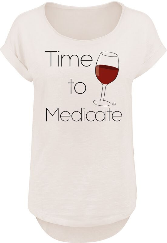 Goodie Two Sleeves Time To Medicate T-Shirt sand in S von Goodie Two Sleeves